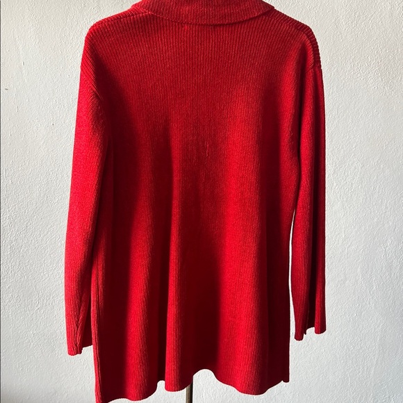 Lauren Ralph Lauren Red Double-breasted Cardigan Petite Medium - Picture 5 of 5